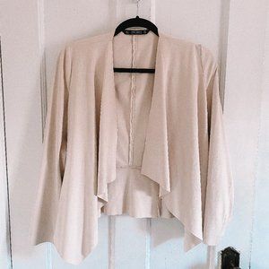 Zara Basics Cream Suede Blazer
